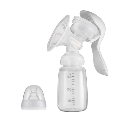 REAL BUBEE PP Manual Breast Pump Strong Suction Power Feeding Extractor Pain-Free with Baby Milk Bottle