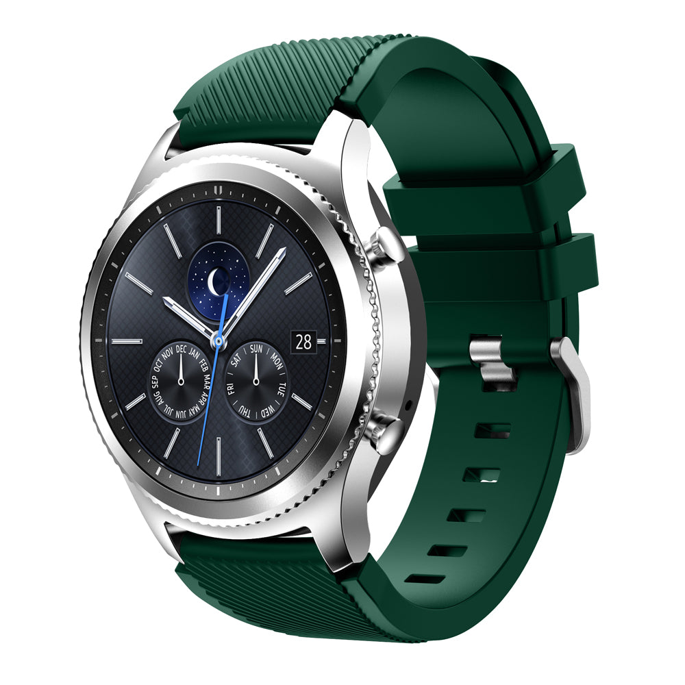 22mm Soft Silicone Sports Watch Strap Wrist Band Replacment for Samsung Gear S3 Frontier / S3 Classic