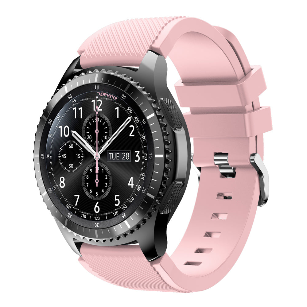 22mm Soft Silicone Sports Watch Strap Wrist Band Replacment for Samsung Gear S3 Frontier / S3 Classic