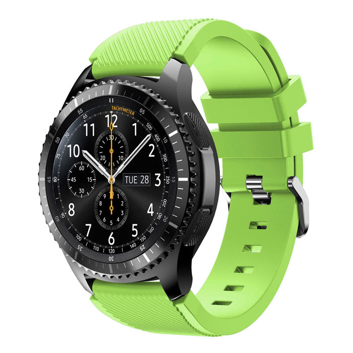 22mm Soft Silicone Sports Watch Strap Wrist Band Replacment for Samsung Gear S3 Frontier / S3 Classic