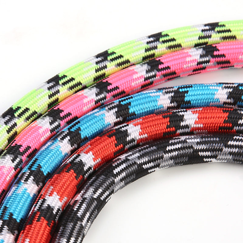 Reflective Nylon Dog Pet Round Traction Rope with Dual Padded Handle
