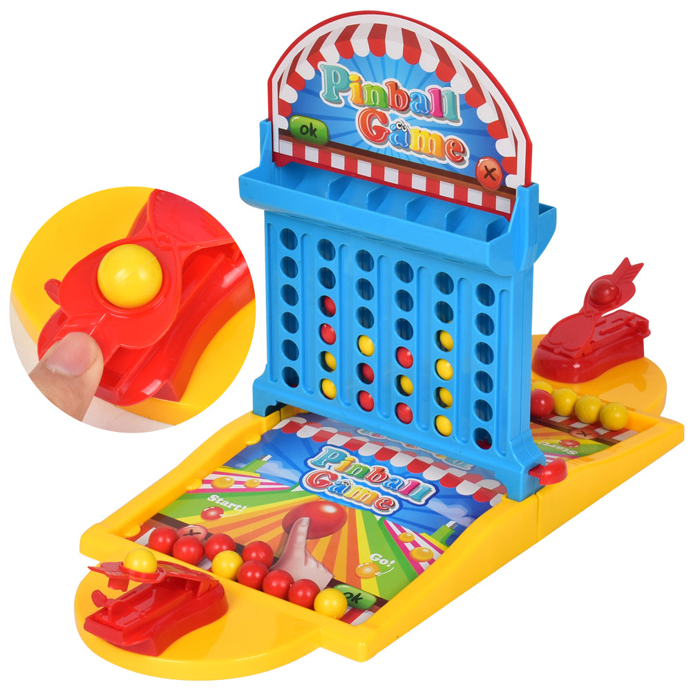 2 in 1 Desktop Pinball and Connect Four In A Line Board Game Parent-child Interaction Educational Toy