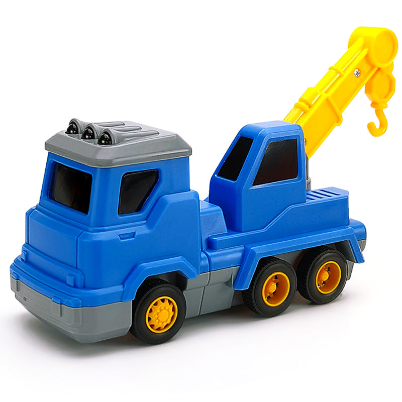 19 in 1 Light Music Engineering Car Vehicles Truck Toy Kids Magnetic Puzzle Toy
