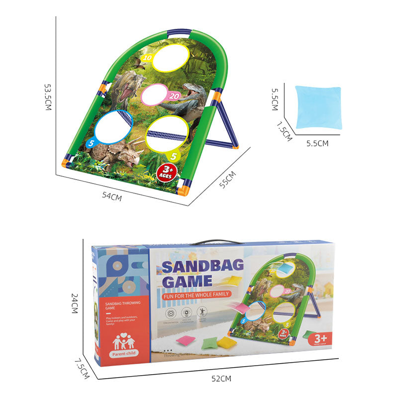 Adult Kids Interactive Dinosaur Pattern Sandbag Throwing Scoring Game Bean Bag Toss Toy