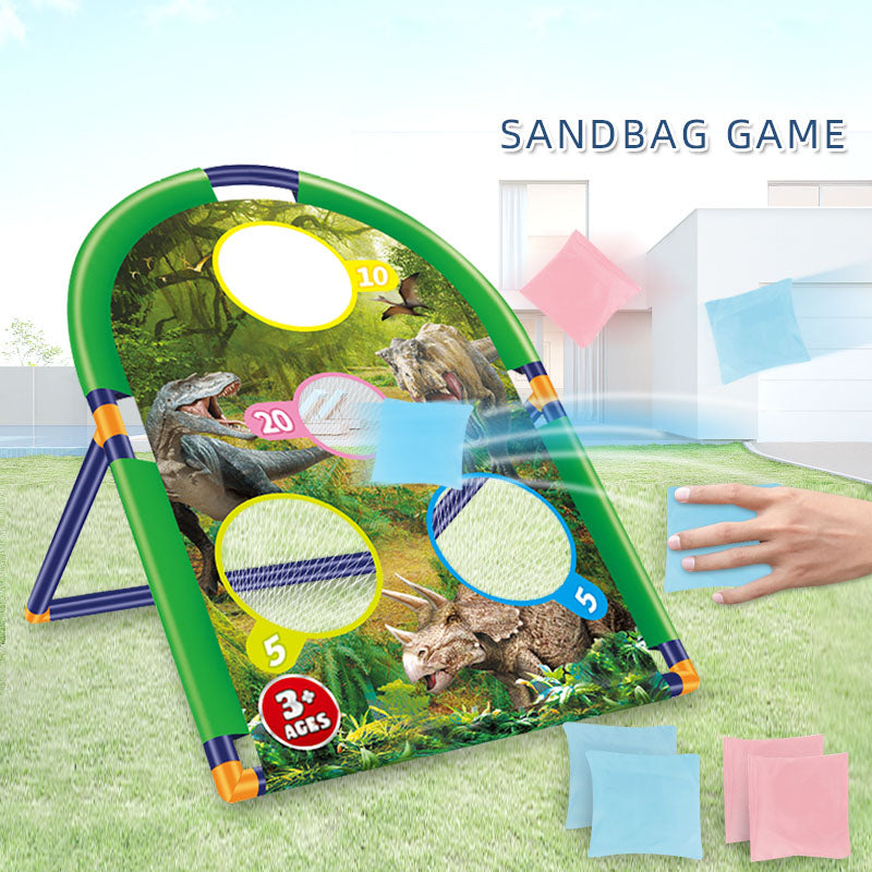 Adult Kids Interactive Dinosaur Pattern Sandbag Throwing Scoring Game Bean Bag Toss Toy