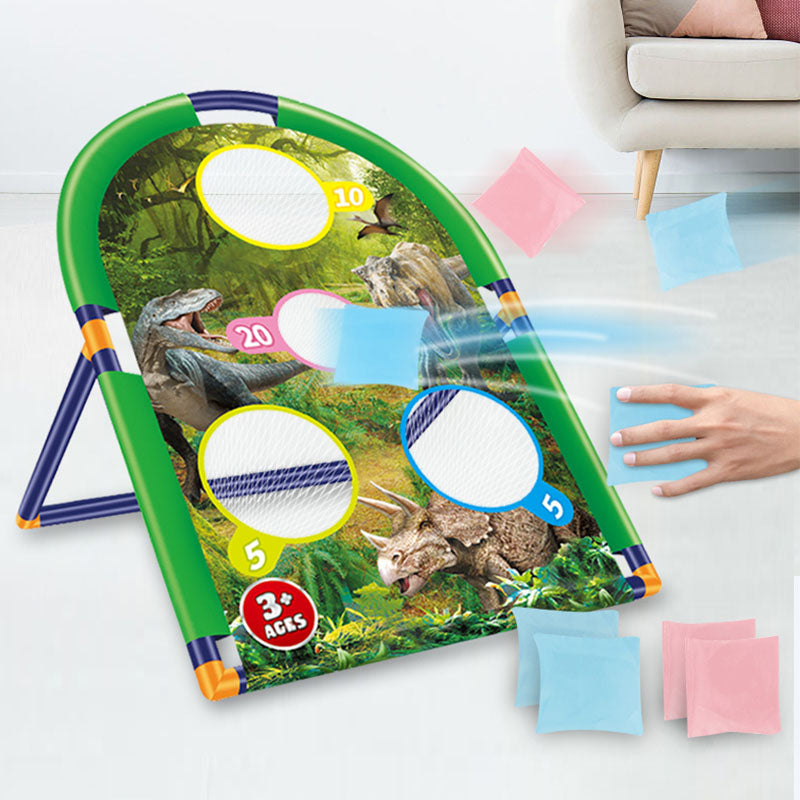 Adult Kids Interactive Dinosaur Pattern Sandbag Throwing Scoring Game Bean Bag Toss Toy