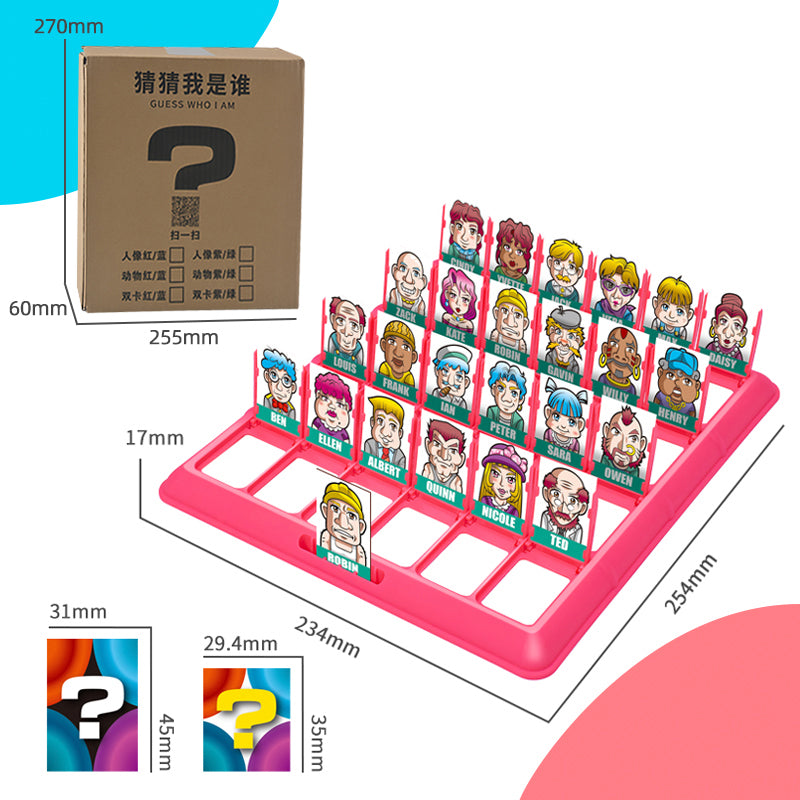 11870 Guess Who I Am Board Game Funny Character Cards Family Guessing Games Kids Educational Toy