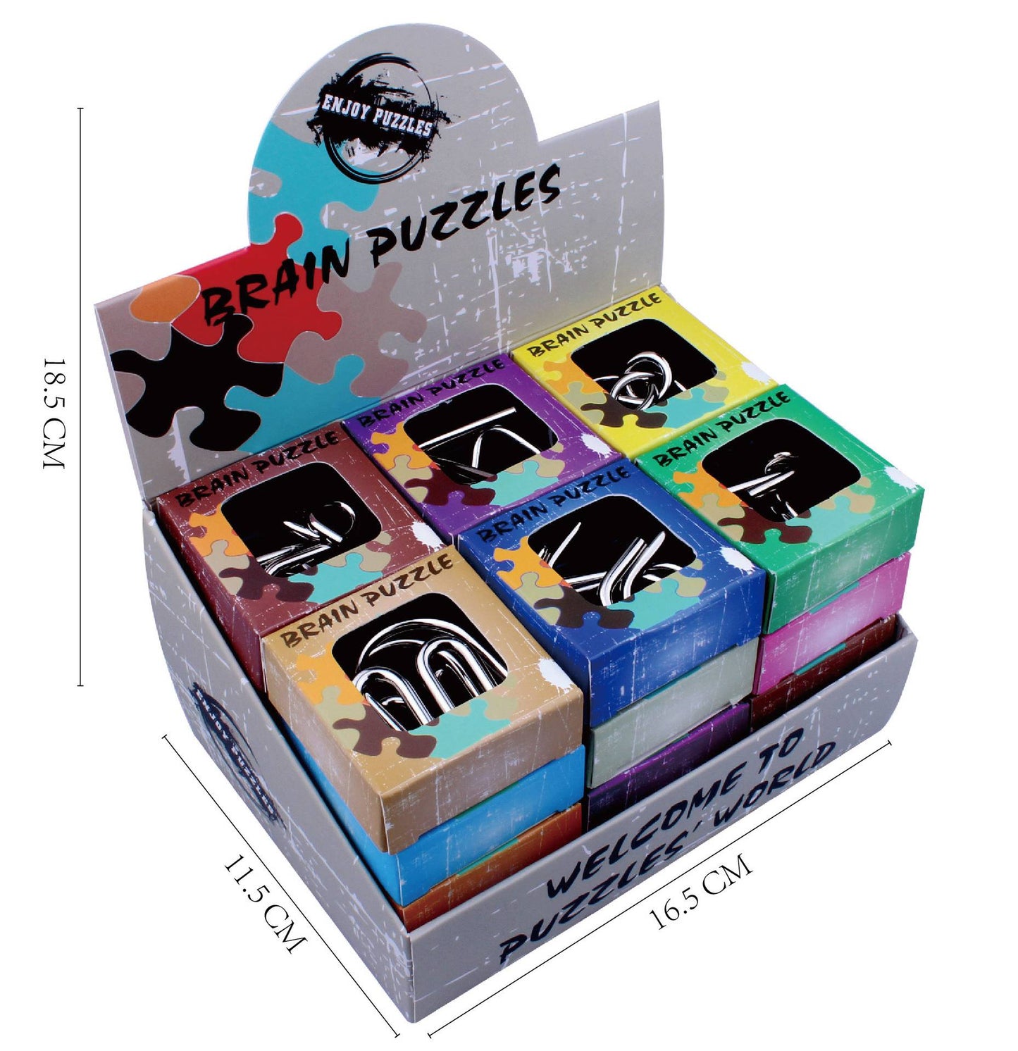 24Pcs / Set Nickel Plated Steel Wire Unlock Toy Brain Teaser Puzzle Lock Adult Children Toy