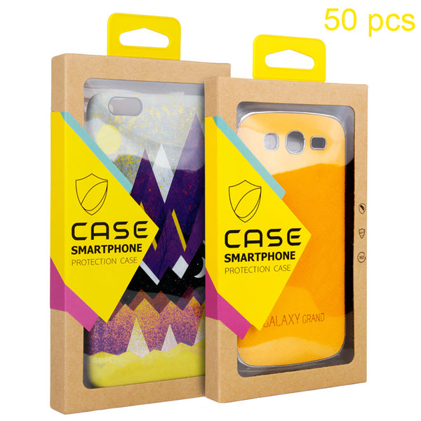 Customizable 50Pcs/Set Kraft Paper Package Box for iPhone 6s Plus/6 Plus Cases
