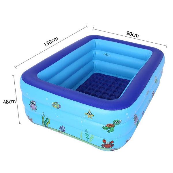Baby Inflatable Swimming Pool Household Blow up Square Swimming Bathtub Pool for Kids for Outdoor, Garden, Backyard