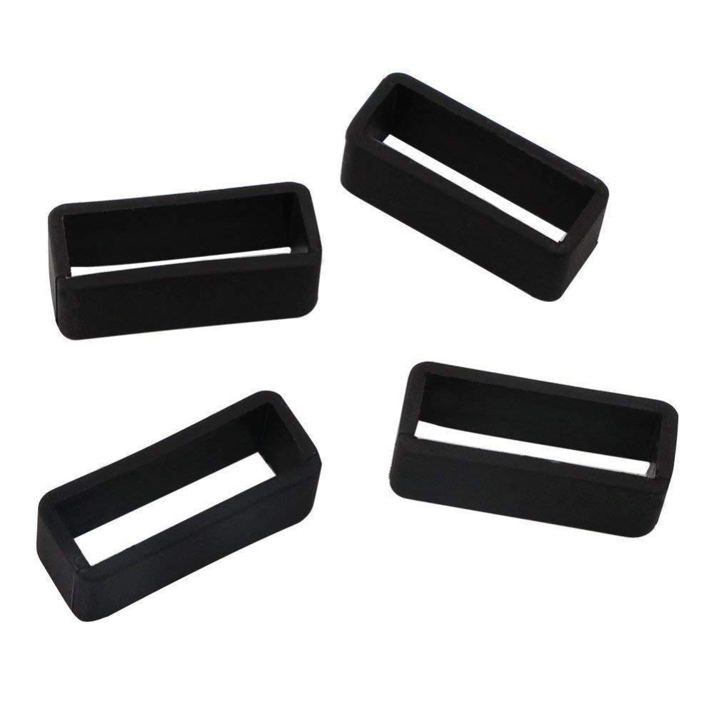 100 Pcs/Bag Silicone Rubber Watchband Movable Ring Buckle