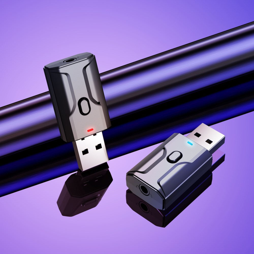2 in 1 Car Audio Adapter Receiving Handsfree Call Bluetooth Receiver Transmitter