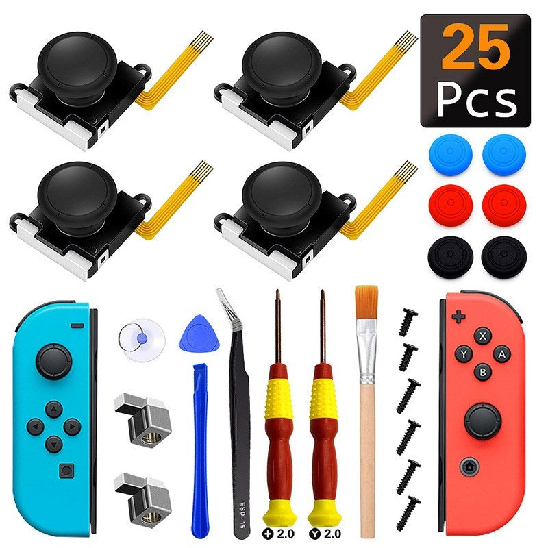 For Nintendo Switch Joy Con 25 In 1 Joystick Replacement Parts, Game