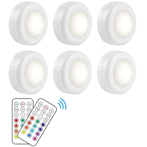 12 Colors LED Remote Control Cabinet Light RGB Kitchen Wireless Cupboard Lamp