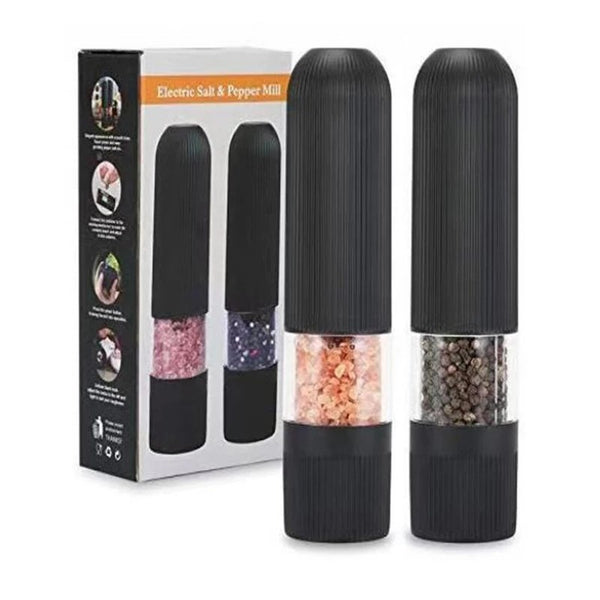 Electric Salt Pepper Grinder Automatic Refillable Battery Operated Spice Mills with Light