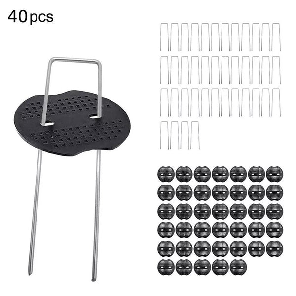 40Pcs 6-Inch Garden Landscape Staples Stakes Pins Strong Quality Weed Barrier Ground Cover