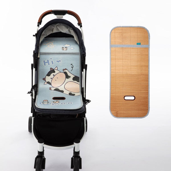 Bamboo + Ice Silk Two-Sided Baby Crib Change Mat Pad Stroller Bed Mattress 75 x 33cm