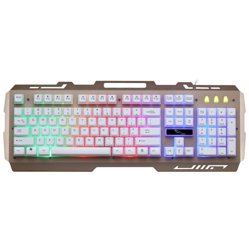 G700 Wired Gaming Keyboard RGB Backlit 104 Keys Keyboard with Phone Holder