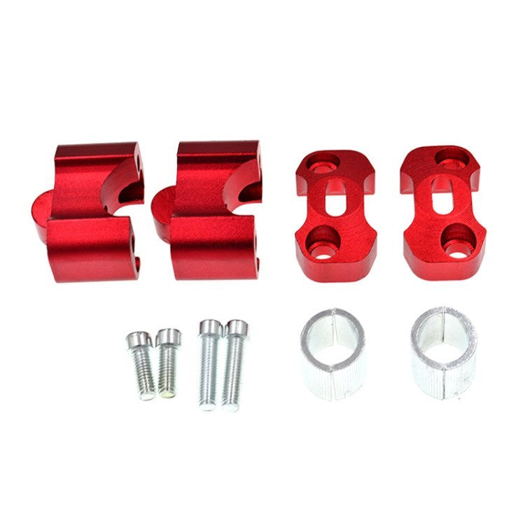 2Pcs 22-28mm Motorcycle Bar Clamps Aluminium Alloy CNC Handlebar Riser Adapter for 7/8-inch 1-1/8-inch Pit Dirt Motorbike