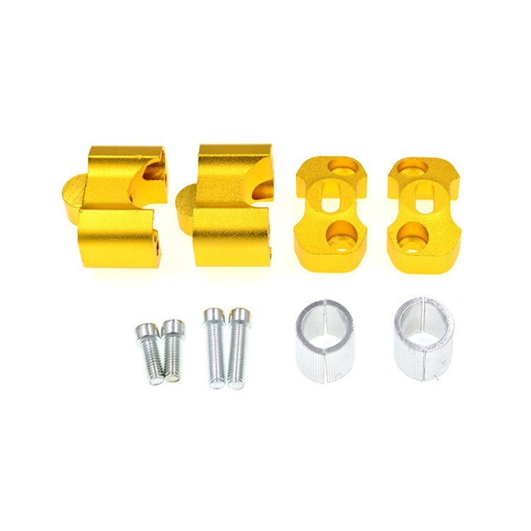2Pcs 22-28mm Motorcycle Bar Clamps Aluminium Alloy CNC Handlebar Riser Adapter for 7/8-inch 1-1/8-inch Pit Dirt Motorbike