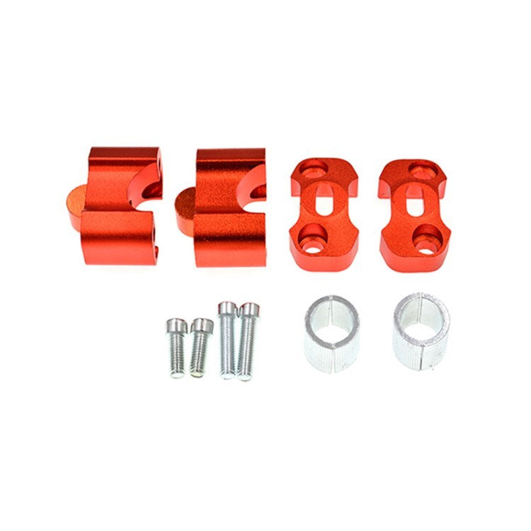 2Pcs 22-28mm Motorcycle Bar Clamps Aluminium Alloy CNC Handlebar Riser Adapter for 7/8-inch 1-1/8-inch Pit Dirt Motorbike