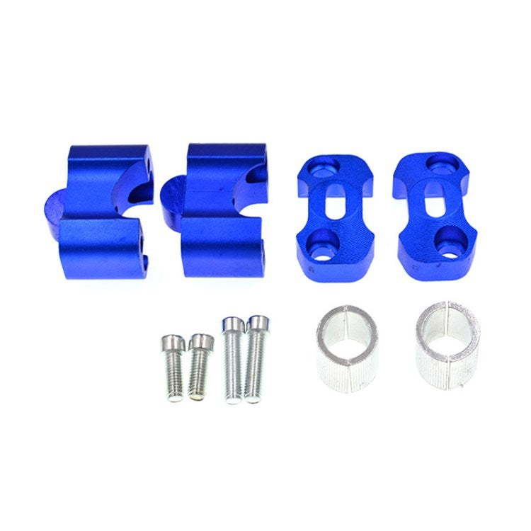 2Pcs 22-28mm Motorcycle Bar Clamps Aluminium Alloy CNC Handlebar Riser Adapter for 7/8-inch 1-1/8-inch Pit Dirt Motorbike
