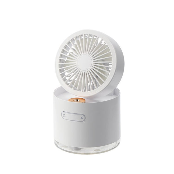 Desktop Air Conditioner Fan USB Rechargeable 3 Speeds Desktop Cooling Fan Air Cooler Aromatherapy Humidifier