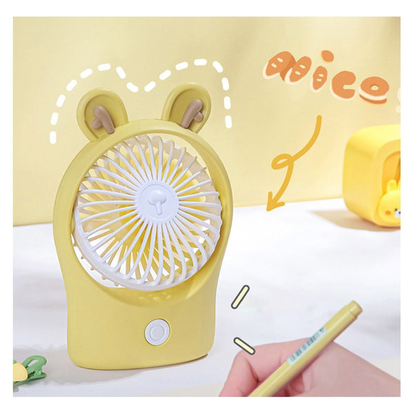 Cute Design USB Mini Handheld Fan Small Personal Portable Table Fan 700mAh Rechargeable Battery Operated Fan for Office Home