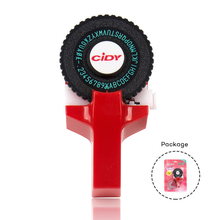 CIDY Motex E-101 Manual Label Maker with 2Pcs 9mm Label Tapes for Motex 3D Label Printer Labeling Machine