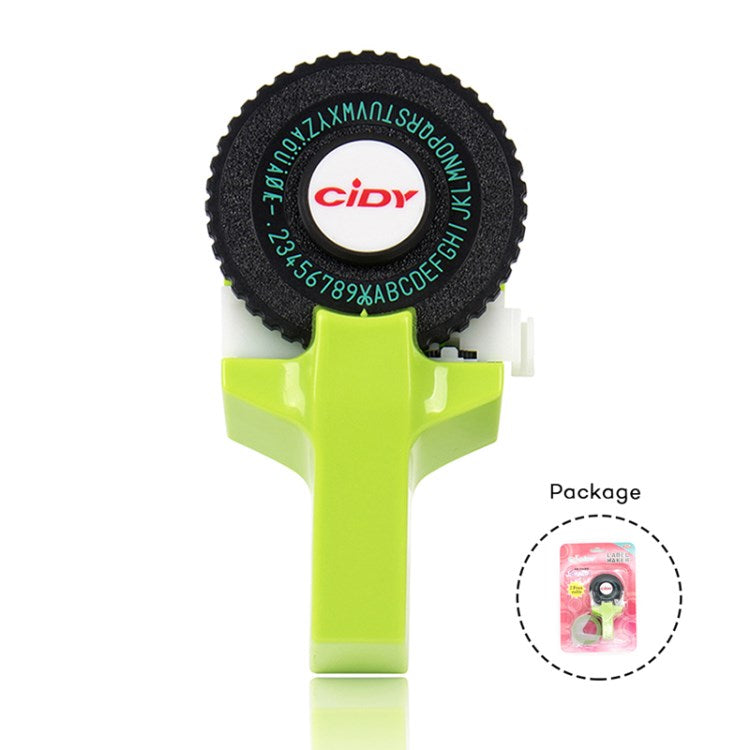 CIDY Motex E-101 Manual Label Maker with 2Pcs 9mm Label Tapes for Motex 3D Label Printer Labeling Machine