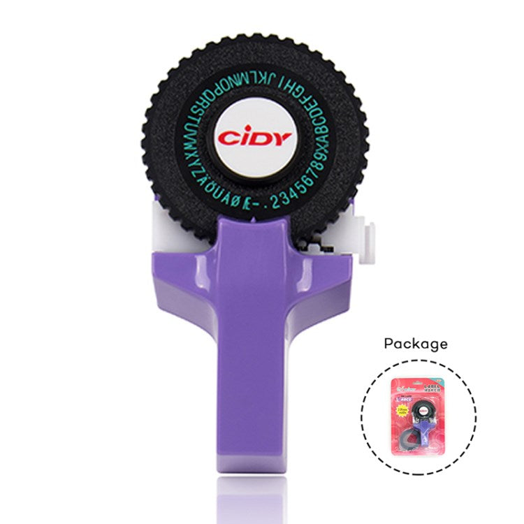 CIDY Motex E-101 Manual Label Maker with 2Pcs 9mm Label Tapes for Motex 3D Label Printer Labeling Machine