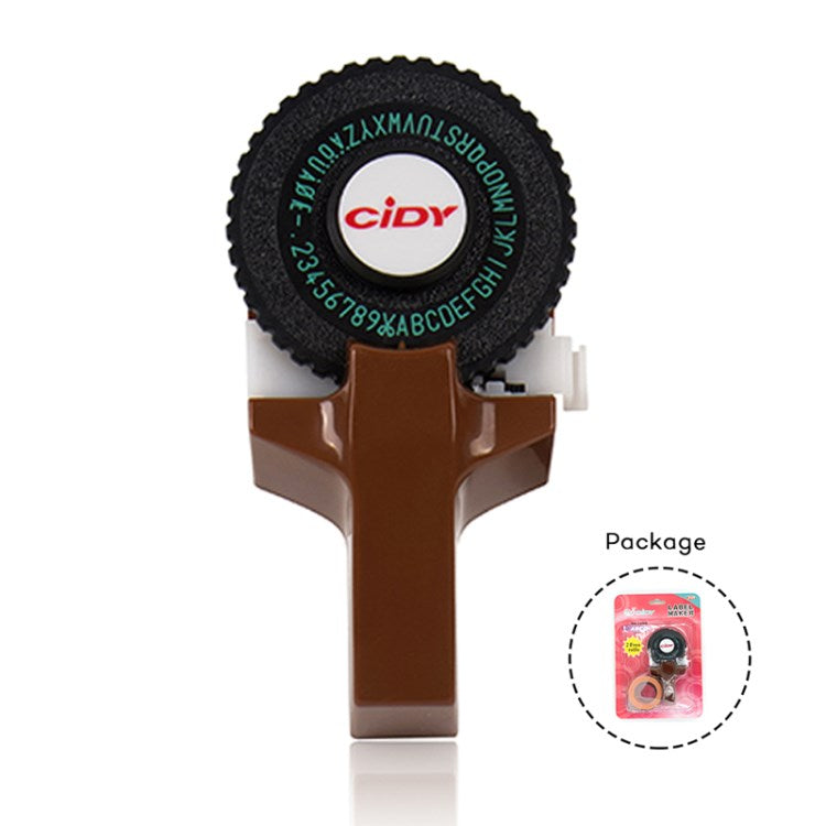 CIDY Motex E-101 Manual Label Maker with 2Pcs 9mm Label Tapes for Motex 3D Label Printer Labeling Machine