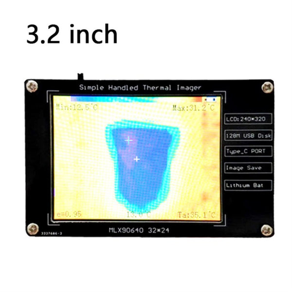 MLX90640 3.2 inch TFT Screen Infrared Thermal Imager Temperature Meter Handheld IR Thermograph Camera Measuring Tool