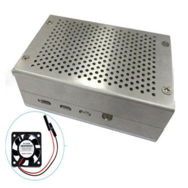 Compatible with Raspberry Pi 4 Model B Aluminum Alloy Case Cooling Shell Box