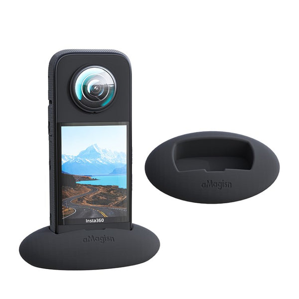 AMAGISN Camera Mount Holder for Insta360 X3, Hands-Free Silicone Base Non Slip Pad
