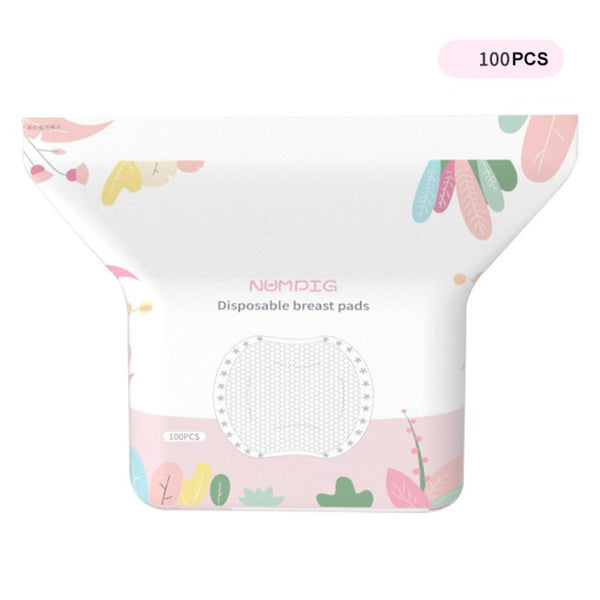 NUM PIG Feeding Nursing Breast Pads Disposable Breastfeeding Milk Pads Soft Absorbent Nursing Pads - 100Pcs