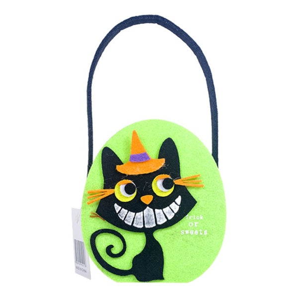 Halloween Candy Bag Sweet Goodie Bag Felt Halloween Treat Bag Storage Basket for Halloween Party Favor