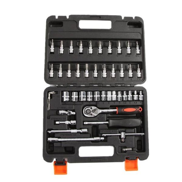 46Pcs Spanner Socket Set  for Car Repairs 1 / 4 inch Screwdriver Ratchet Wrench Combination Hand Tool Set