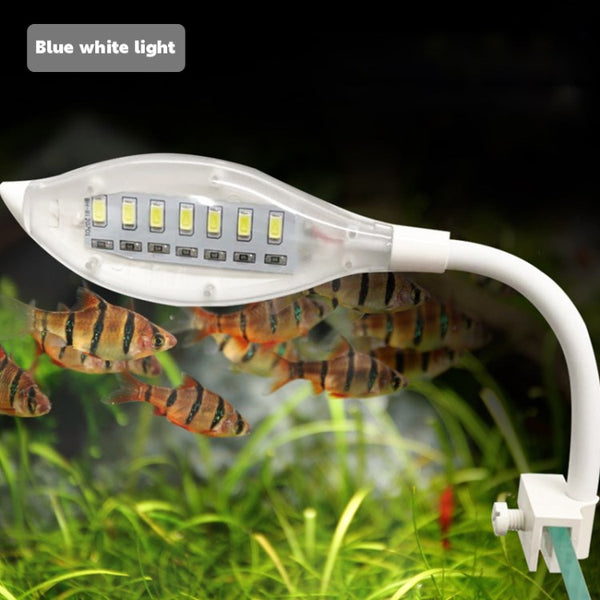 Clip-on Mini USB LED Leaf Light Aquarium Tortoise Fish Tank Light