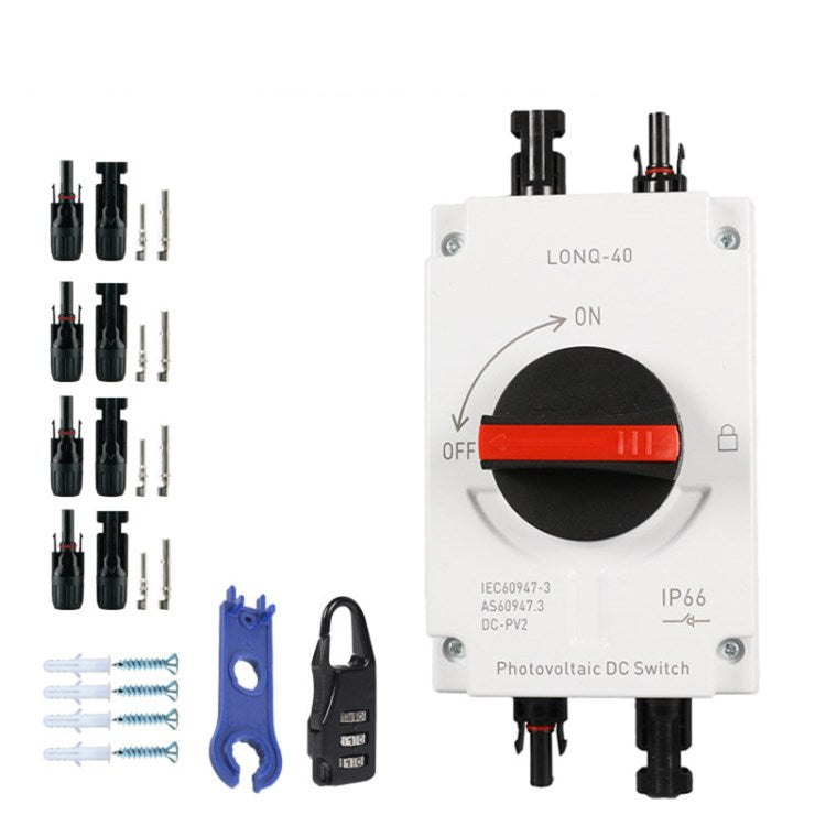 1000V 32A Photovoltaic DC Isolation Switch IP66 Water Resistant Photovoltaic Circuit Isolator Switch