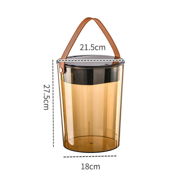 Transparent Trash Can Wastebasket Garbage Container Bin with Lid