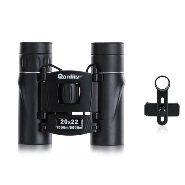 QANLIIY 20X22 Portable Binoculars BAK4 Prism Lens Binoculars Tactical Binoculars for Bird Watching Hunting
