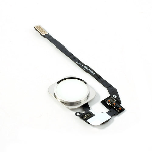 White Home Button with PCB Membrane Flex Cable Part for iPhone 5s (OEM)