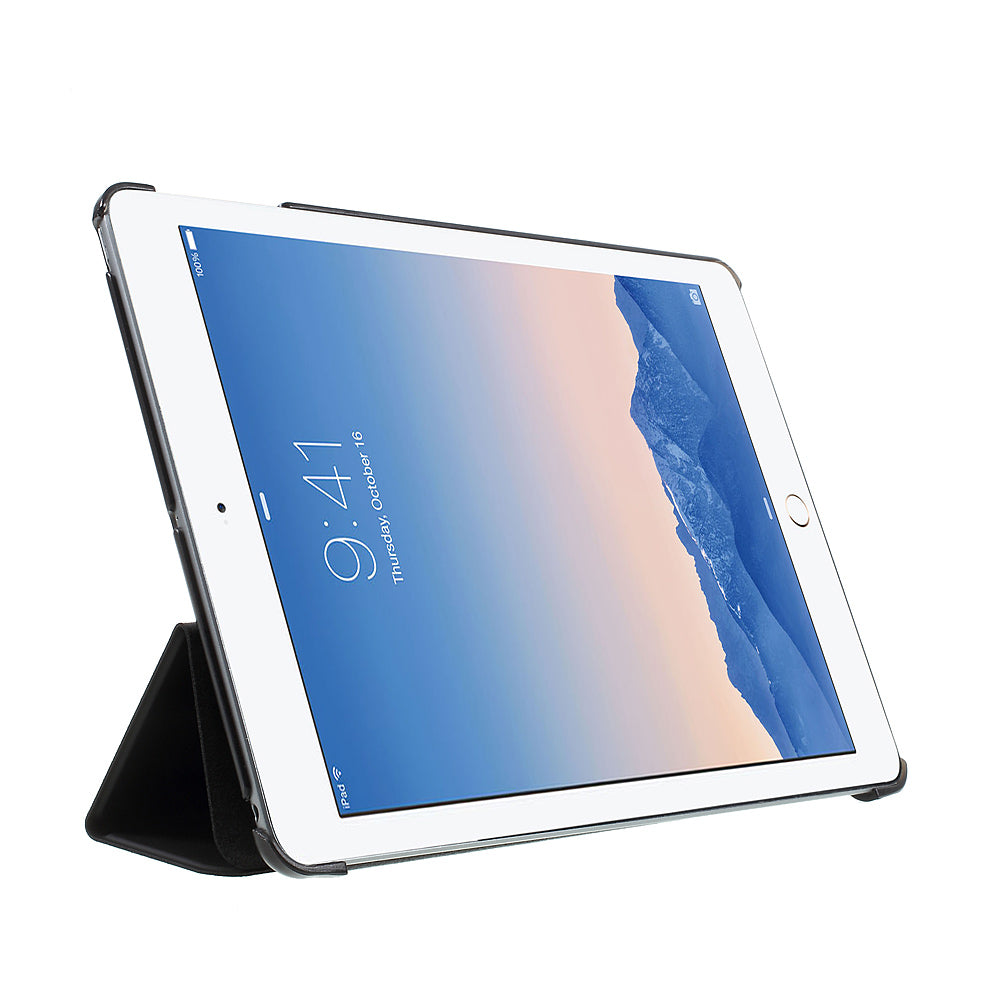Black Tri-Fold Stand PU Leather Case for iPad Air