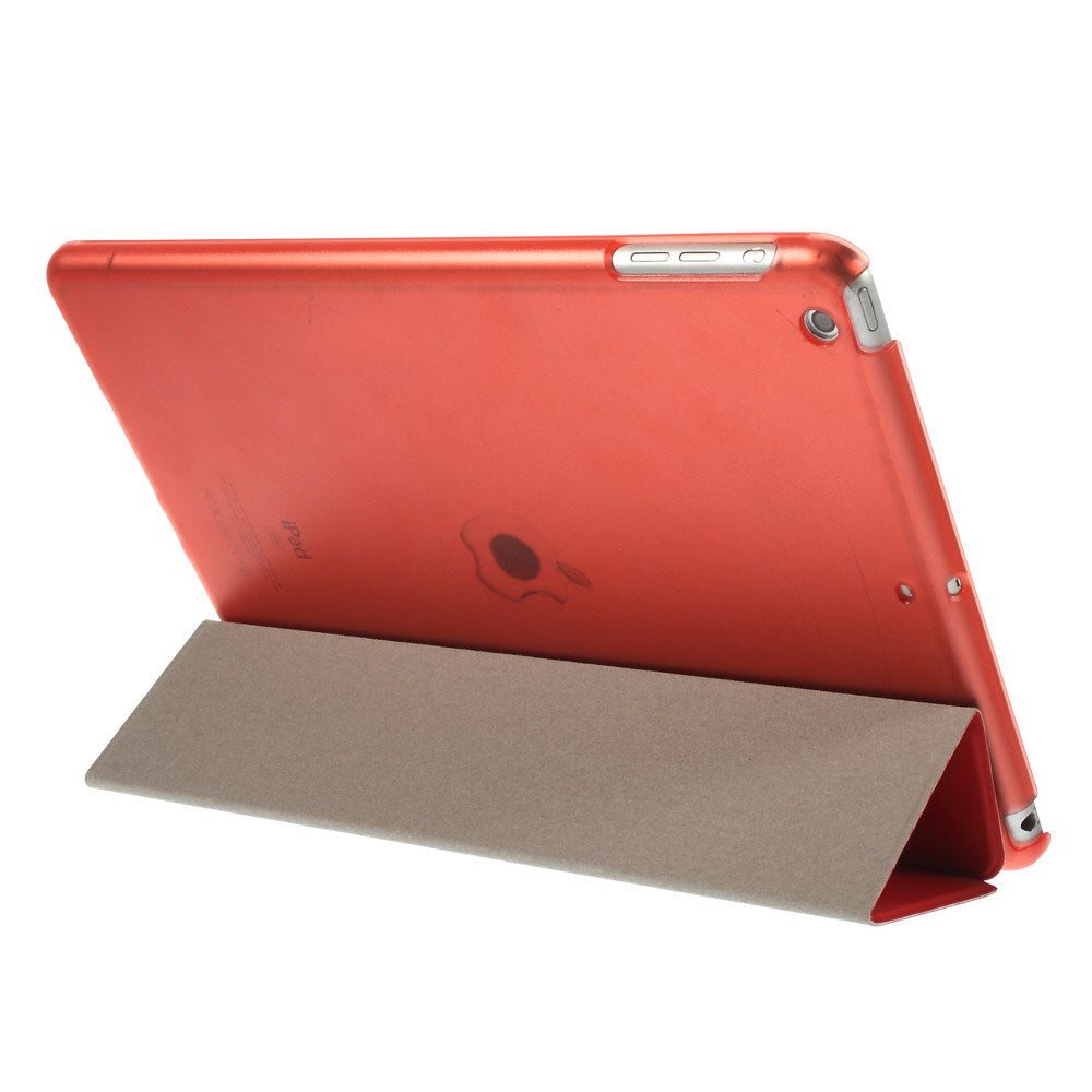 For iPad Air (2013) Protective Case Shockproof Shell PU Leather Tablet Three-fold Stand Cover Support Auto Wake/Sleep