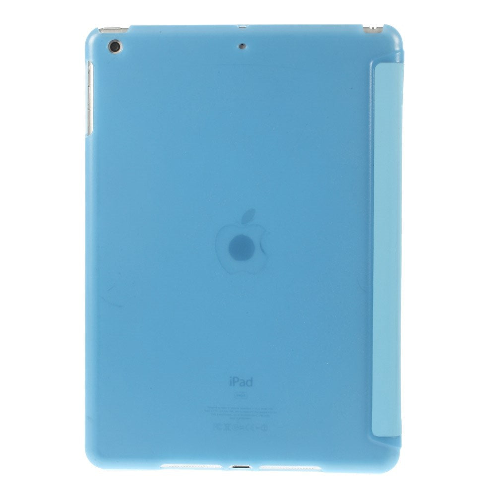 For iPad Air (2013) Protective Case Shockproof Shell PU Leather Tablet Three-fold Stand Cover Support Auto Wake/Sleep