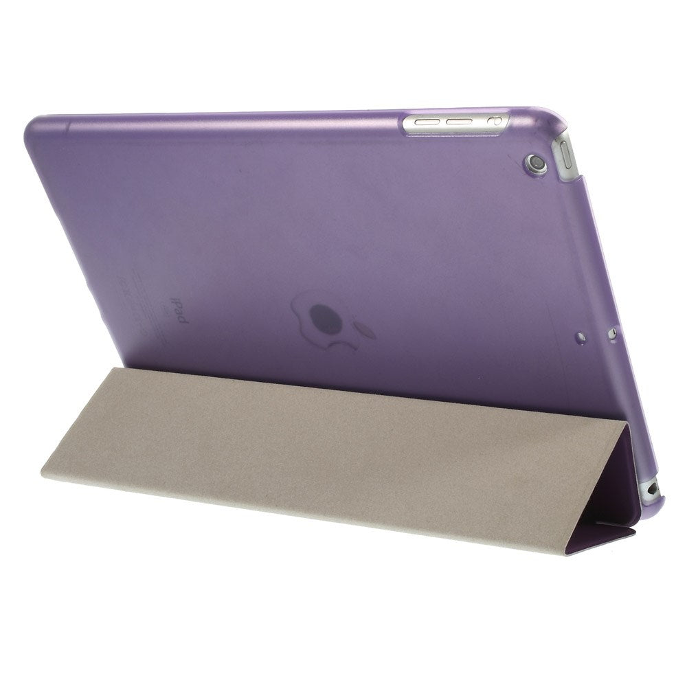 For iPad Air (2013) Protective Case Shockproof Shell PU Leather Tablet Three-fold Stand Cover Support Auto Wake/Sleep