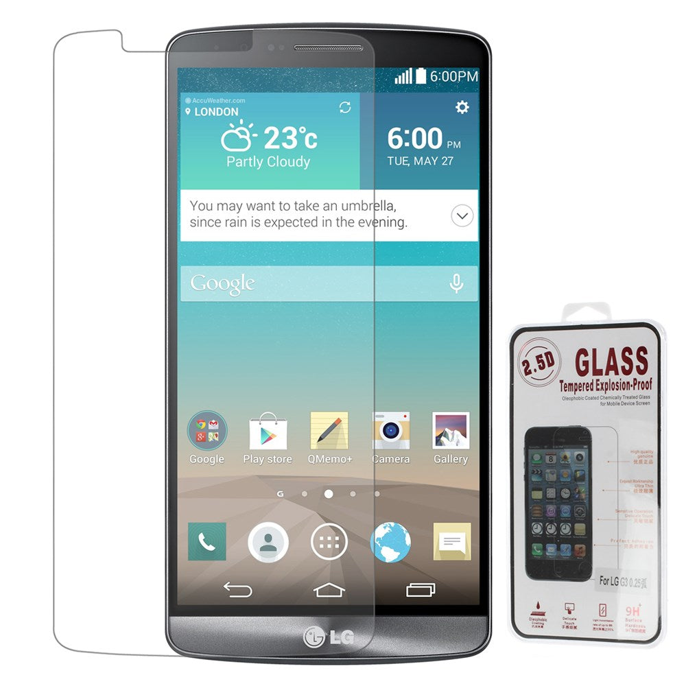 0.26mm 2.5D Anti-explosion Tempered Glass Screen Protector for LG G3 D850 LS990 (Arc Edge)