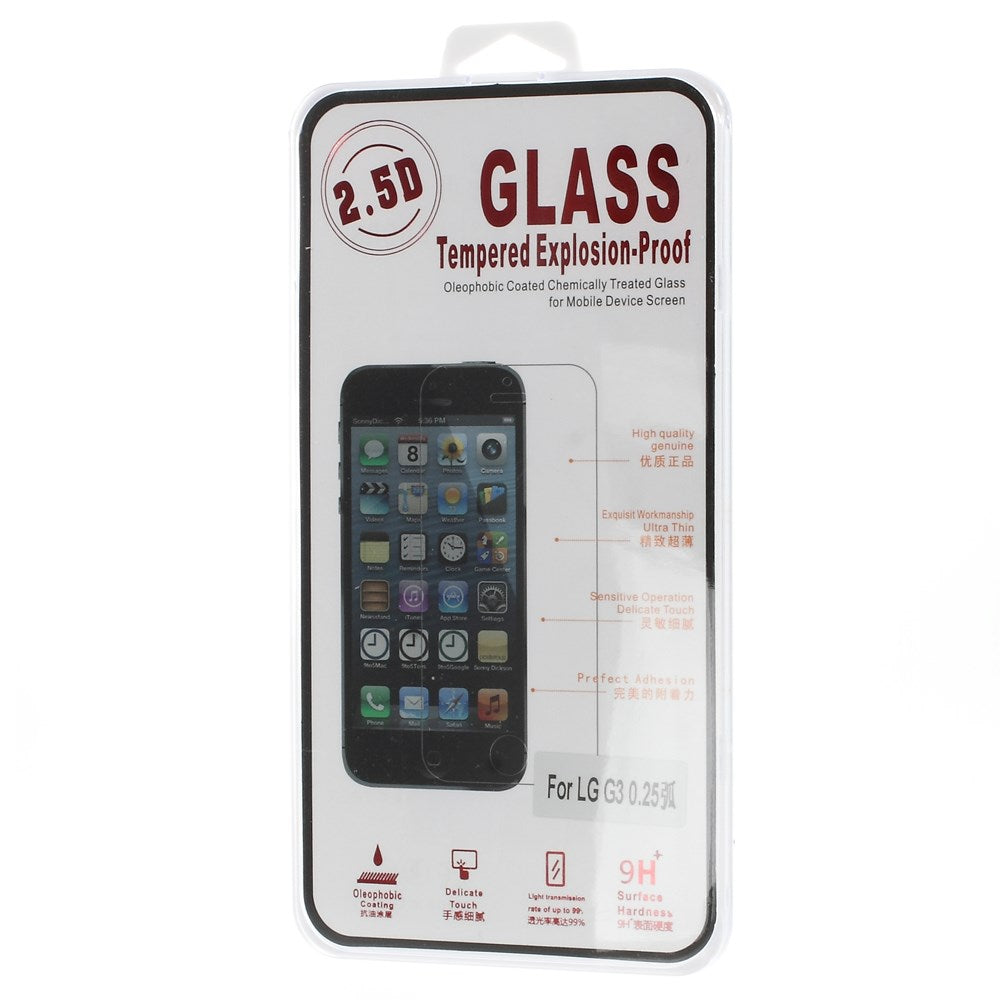 0.26mm 2.5D Anti-explosion Tempered Glass Screen Protector for LG G3 D850 LS990 (Arc Edge)