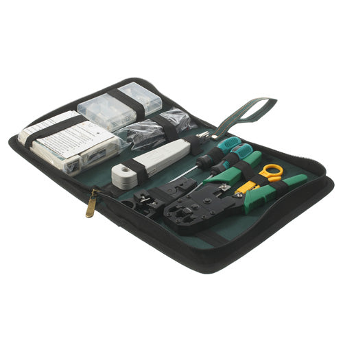 10 in 1 Network Cable Computer Cable Tester Diagnostic Tool Kit w/ Bag